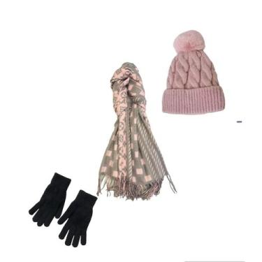 Imagem de Cachecol echarp inspirações kit com luva e touca feminino masculino - 