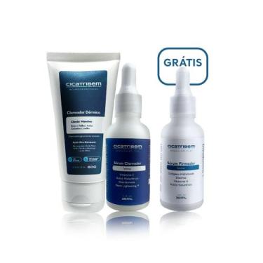 Imagem de Kit Clareamento Total Cicatribem Clareador de Manchas 60g Sérum Clarea