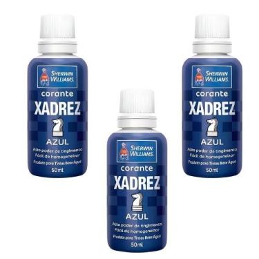 Imagem de Corante Líquido Bisnaga Azul 50ml 3 Unidades Xadrez - SHERWIN WILLIAMS