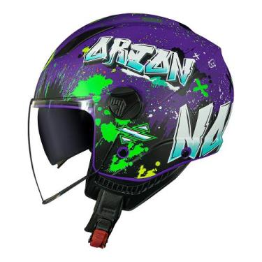 Imagem de Capacete Norisk Aberto Orion SV Shine Roxo e Azul Brilhante, 60, Roxo 