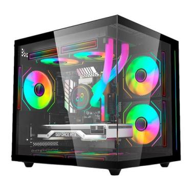 Imagem de Gabinete Sem Fonte C3tech Gaming Aquarius Mt-g810bk Preto - C3 TECH