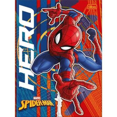Imagem de Caderno Brochura Capa Dura Universitário Homem Aranha 80 Folhas Estamp
