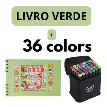 Imagem de Livro Colorir Bobbie Goods Original Kit Canetas Desenho Imaginação Did