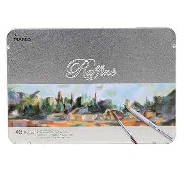 Imagem de Lápis de cor solúvel em água em caixa de ferro, 48 cores, cor solúvel em água com chumbo em pintura artística, sem chumbo