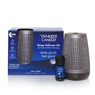 Imagem de Yankee Candle Kit difusor de sono | Bronze, inclui difusor para óleos essenciais e refil de óleo de fragrância Calm Night, até 30 noites de fragrância relaxante