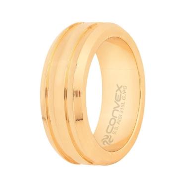 Imagem de Aliança Aço Eros 8mm Gold IPG
