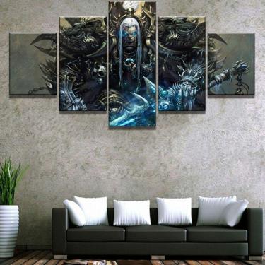 Imagem de Quadro Decorativos Warcraft com 5 peças 130x65 4