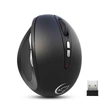 Imagem de lifcasual G836 2.4G Wireless Optical Mouse Ergonômico Vertical Mouse com 3 DPI Ajustável Plug and Play para PC Laptop Preto