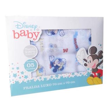 Imagem de Fralda De Pano Luxo Disney Masculino Bebê Mickey Baby Extra Absorção 1