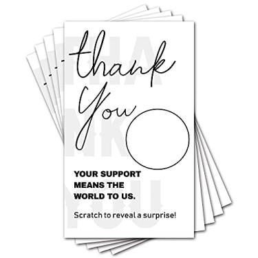 Imagem de 50 cartões de raspadinha em branco, para pequenas empresas, maquiagem de spa, salão de beleza, restaurante, Natal, aniversário, feriado