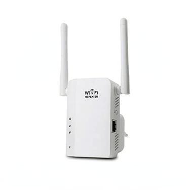 Imagem de SZAMBIT 2.G/5G Repetidor WiFi 1200Mbps Roteador Sem Fio WiFi Extender Amplificador de Sinal Wi-Fi Com 4 Antenas Externas Duplas (Plugue UE) (300Mbps)