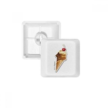 Imagem de Cherry Chocolate Sweet Ice Cream Cone Teclas Teclado Mecânico PBT Kit de Atualização para Jogos