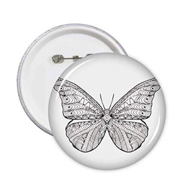 Imagem de Lindo desenho de borboleta animal retrato alfinetes emblema botão decoração acessório 5 peças