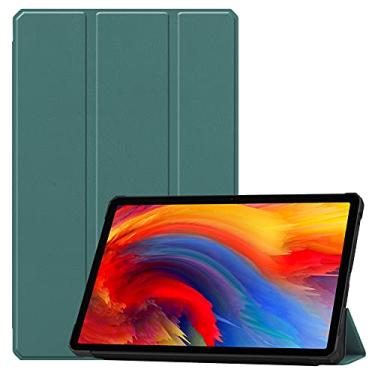 Imagem de Capa protetora para tablet Para a guia Lenovo mais a tampa do caso de 11 polegadas 2021 (J607 / 606), macia Tpu. Capa de proteção com auto vigília/sono Estojos para Tablet PC (Color : Dark green)