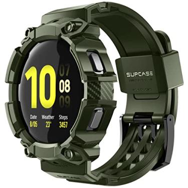 Imagem de SUPCASE Capa Unicorn Beetle Pro Series para Galaxy Watch 5 de 44 mm (2022)/Galaxy Watch 4 de 44 mm (2021), capa protetora robusta com pulseira (VerdeEscuro)