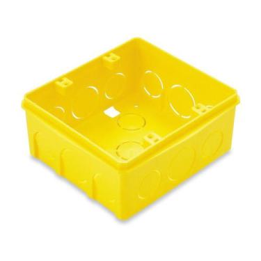 Imagem de Caixa De Embutir Quadrada 4X4 Tramontina Amarela