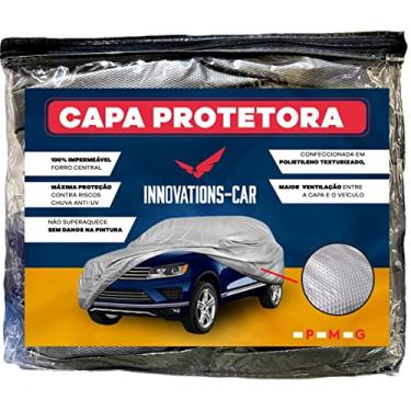 Imagem de Capa de Cobrir Carro Protetora Forrada 100% Impermeável P M G (G)
