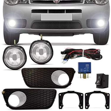 Imagem de Kit Farol de Milha Completo Fiat Palio Fire 2004 05 06 07 08 09 10 11 12 13 14 15 16 Weekend Siena Strada 2004 05 06 07 08 09 10 11 12