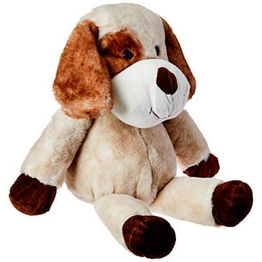 Imagem de Cachorro Branco com Mancha Marrom no Olho 30Cm, Foffylandia, Branco