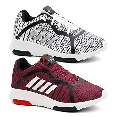 Imagem de Kit 2 Tênis Masculino Ultra Leve Caminha/Academia Cor:Cinza;Tamanho:43