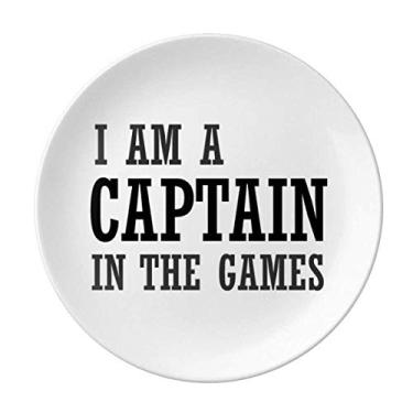 Imagem de Prato decorativo de porcelana para jantar I Am A Capitan In The Games