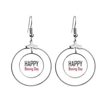 Imagem de Brincos Celebrate Boxing Day Blessing com argola pendurada, joia circular