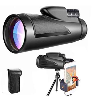 Imagem de Telescópio monocular para smartphone 12x50 Zoom HD Dual Focus Monóculo à prova d'água de alta potência com suporte para smartphone e tripé para observação de pássaros, acampamento e viagem