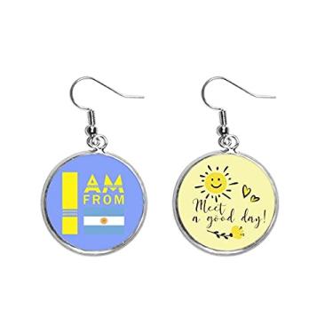 Imagem de Brinco de flor de sol I Am From Argentina Art Deco, joia moderna