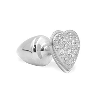 Imagem de Plug Anal com Detalhe em Pedra de Coração Cravejada em Strass (Cromado)