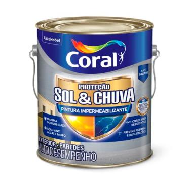 Imagem de PROTEÇÃO SOL & CHUVA PINTURA IMPERMEABILIZANTE BRANCO 3,6L - CORAL