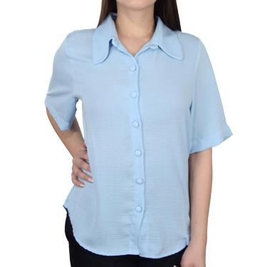Imagem de Camisa Feminina Milani MC Azul Claro - 348-Feminino