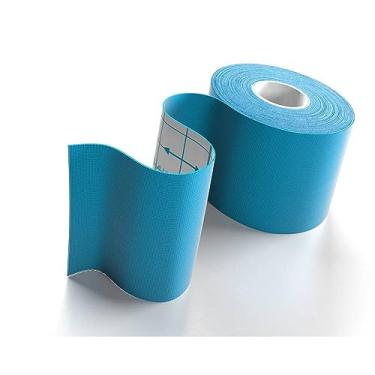Imagem de Bandagem Elástica Funcional Fita Kinesio Tape - resistente à água, fita cinesiologia para alívio dor muscular (Azul)