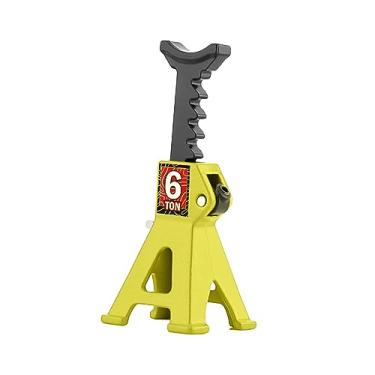Imagem de Acessórios de ferramentas de decoração de suporte de metal para carro RC, altura ajustável, macaco de elevação de simulação para veículo RC de esteira, AMARELO