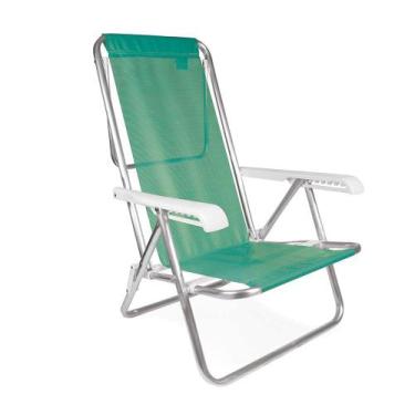 Imagem de Cadeira Praia Aluminio Reforçada Reclinavel 8 Posiçoes - Mor