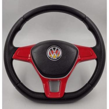 Imagem de Volante Esportivo Saveiro Quadrado 89 À 95- Tsi Vermelho - Volkswagen