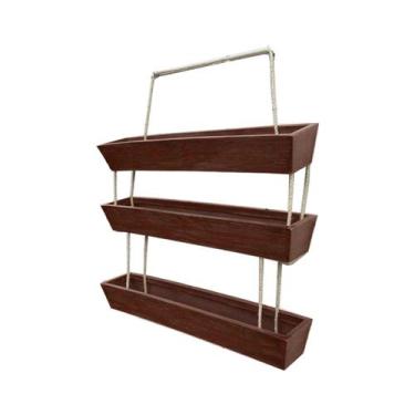 Imagem de Kit 3 Vaso Jardim Vertical Horta Floreira 100cm Polietileno - BGPLASTI