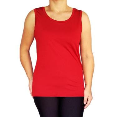 Imagem de Camiseta Feminina Regata Básica Lisa Suplex Light Pp ao Plus Size - SE