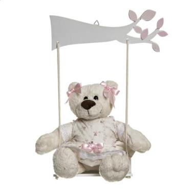 Imagem de Balança Com Ursa Menina Quarto Bebê Infantil Menina - Potinho de Mel
