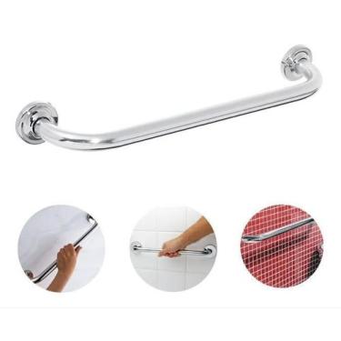 Imagem de Barra De Apoio Aço Inox 30cm - Deficiente - Idoso - Corrimão - MONTANA