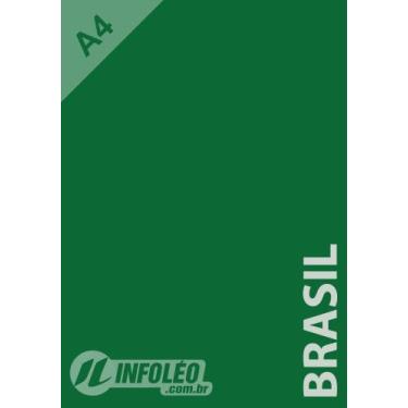 Imagem de Papel Color Plus A4 180 gramas Brasil (Verde Bandeira), 50 Folhas