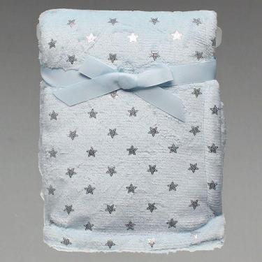 Imagem de Manta Bebê Estrelinhas Microfibra Textura de Lã de Carneiro  Camesa, A