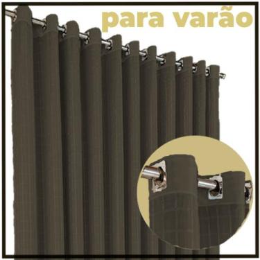 Imagem de cortina pé direito blackout Mix 5,00 x 5,00 c/voal branco - Bravin Cor