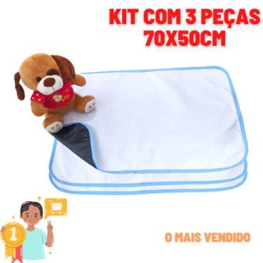 Imagem de Kit 3 Tapetes Higiênico Lavável Super Absorção 200 Lavagens  - Prisma 