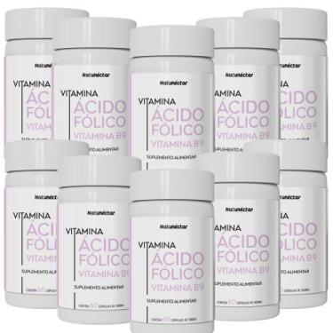 Imagem de Kit Combo Atacado 10 UND Acido Fólico 600 Cápsulas  Natunéctar