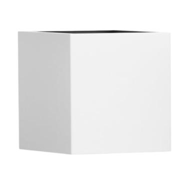 Imagem de Vaso Fibra De Vidro Quadrado Texas P 50cm Vietnamita Caixa Decoração (Branco Fosco)