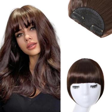 Imagem de Aplique Franja Tic Tac Fibra Francesa MultiCores - GM Hair, Castanho