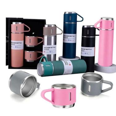 Imagem de Garrafa termica 500ml com 3 xicaras - Vacuum Flask Set