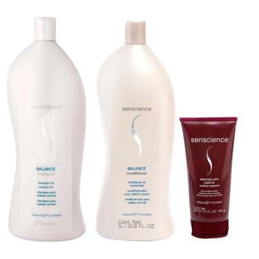 Imagem de Senscience Balance Shampoo + Condicionador 1L + Moisture Lock 150ml