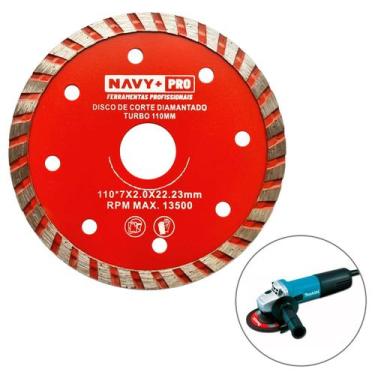 Imagem de Disco Corte Diamantado Turbo Esmerilhadeira Mármore Granito - NAVY+PRO