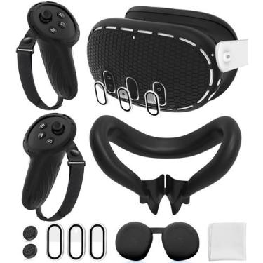 Imagem de Conjunto de capa de silicone de acessórios VR para Meta/Oculus Quest 3